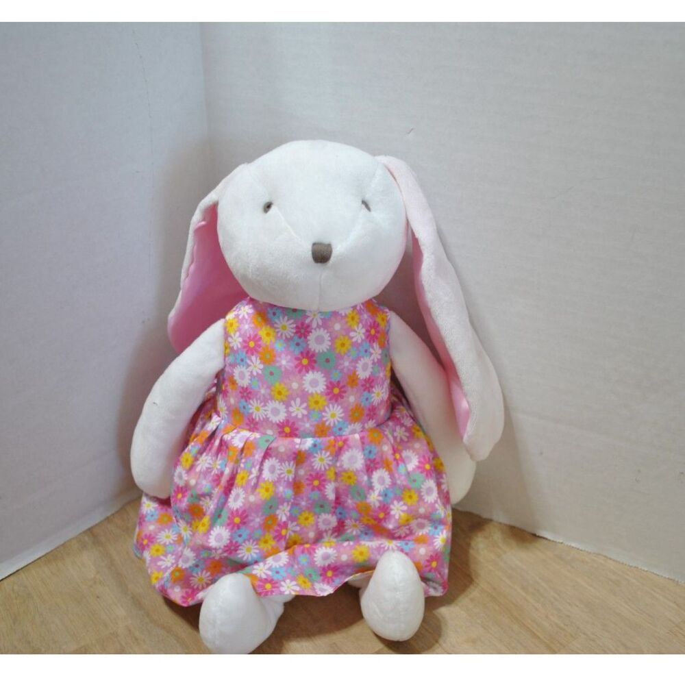 Iscream Floral Bunny Plush with Big Floppy Ears